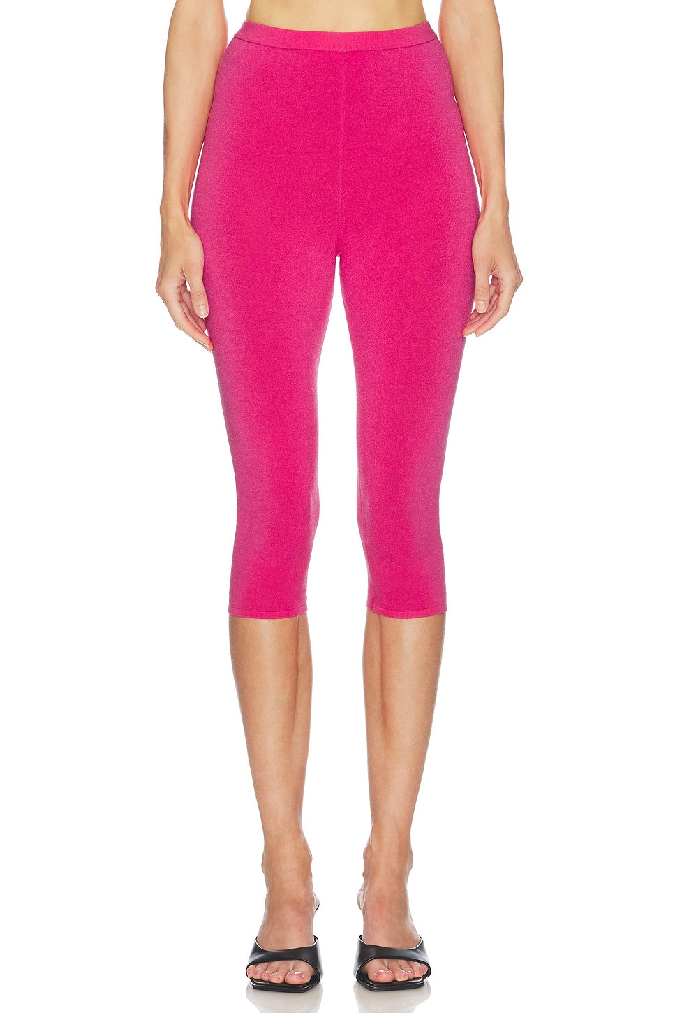Helsa Beckette Knit Capri in Shocking Pink
