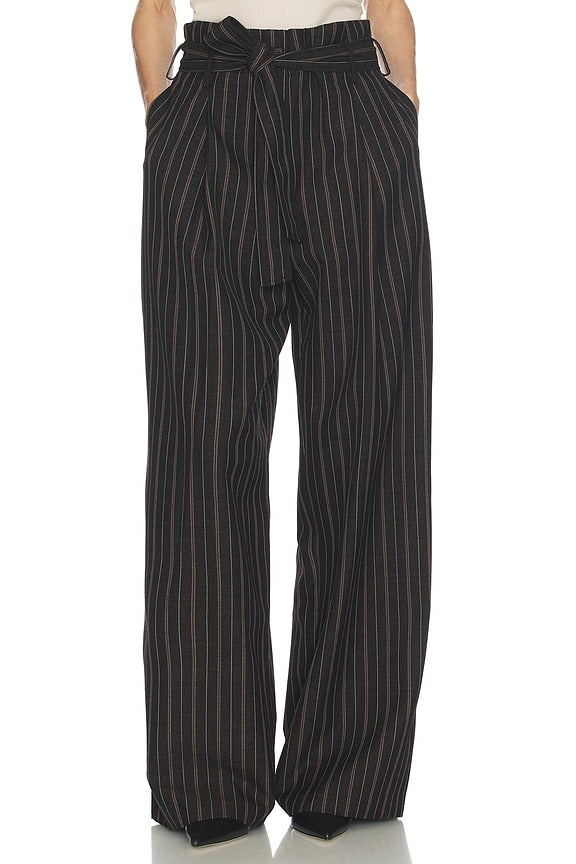 Helsa Stripe Twill Super Baggy Pants