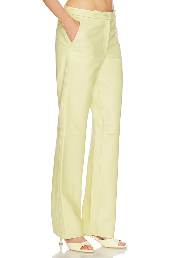 Helsa Soft Lamb Leather Pants in Pale Husk