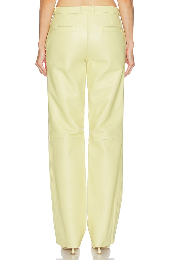 Helsa Soft Lamb Leather Pants in Pale Husk