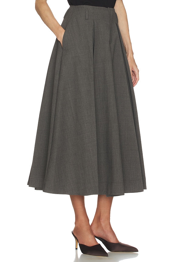 Helsa Wool Blend Pleated Skirt