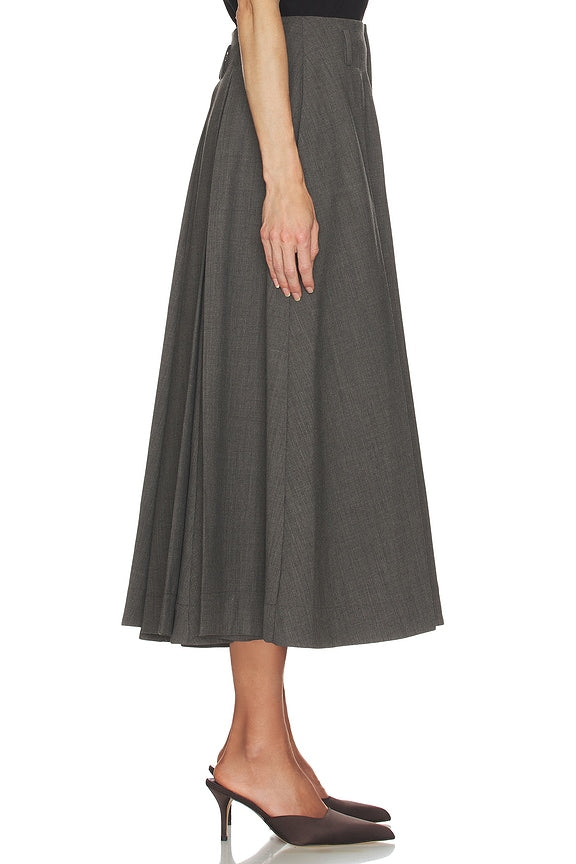 Helsa Wool Blend Pleated Skirt