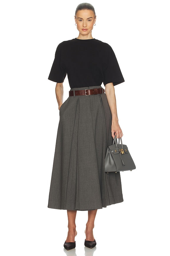 Helsa Wool Blend Pleated Skirt