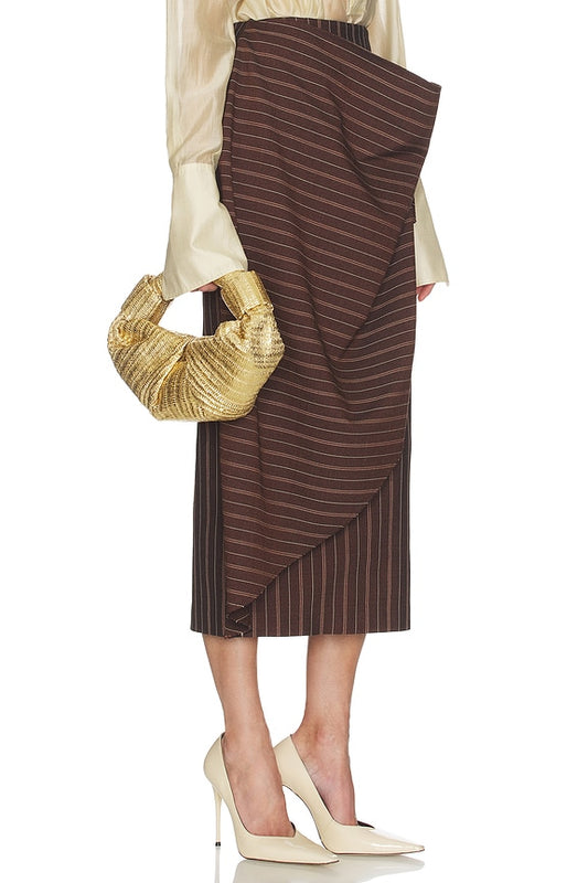 Helsa Stripe Twill Blanket Skirt