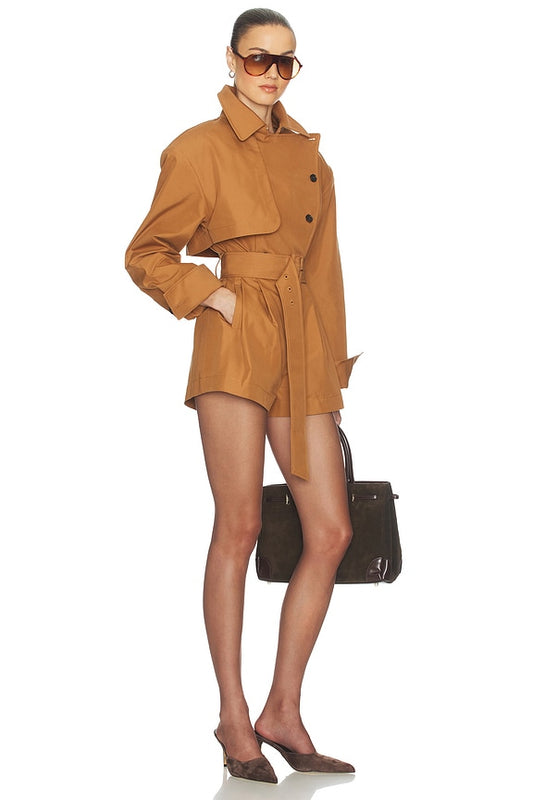 Helsa The Short Trench Jumpsuit