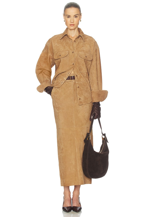Helsa Suede Overshirt