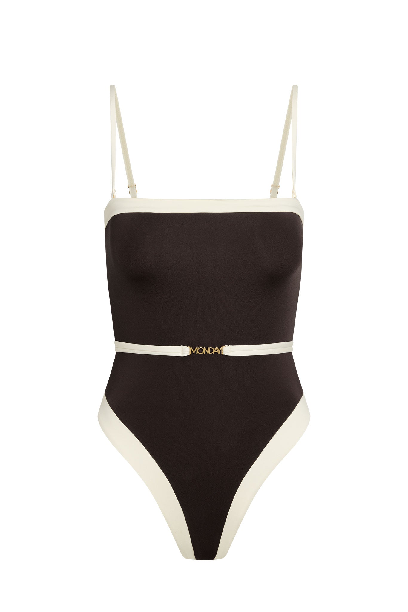 Monday Swimwear MIAMI ONE PIECE - ESPRESSO/IVORY