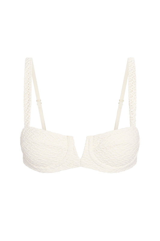 Monday Swimwear CLOVELLY TOP - IVORY CROCHET