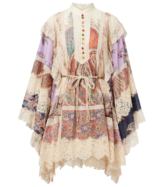 Zimmermann Rhiannon embroidered floral mini dress