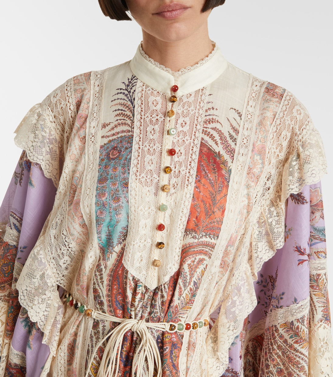 Zimmermann Rhiannon embroidered floral mini dress
