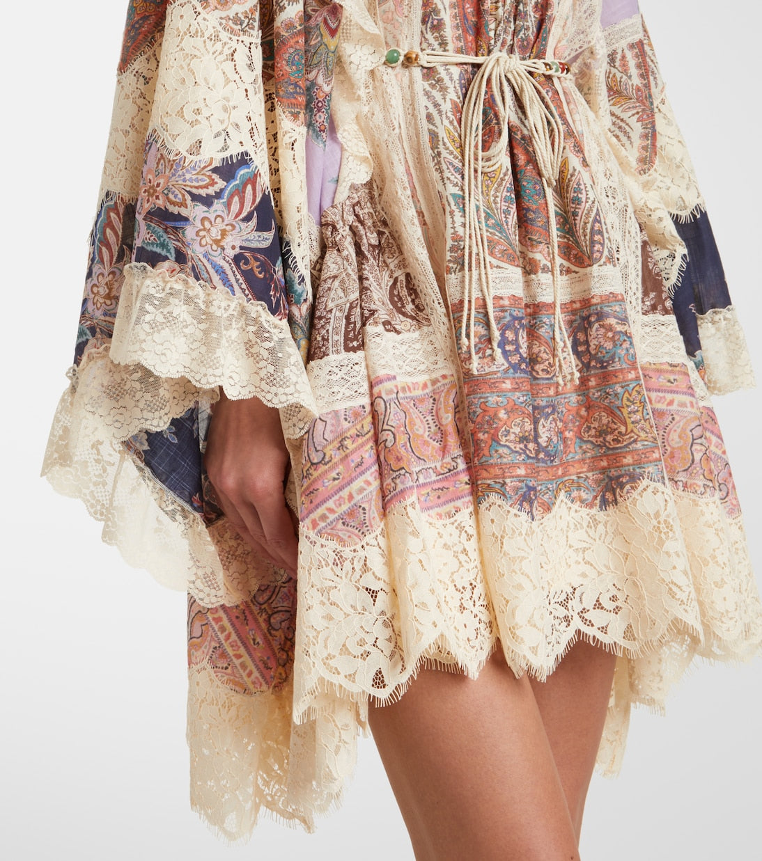 Zimmermann Rhiannon embroidered floral mini dress