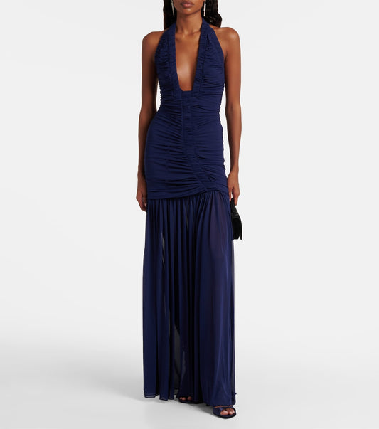 Christopher Esber Orion ruched halterneck gown