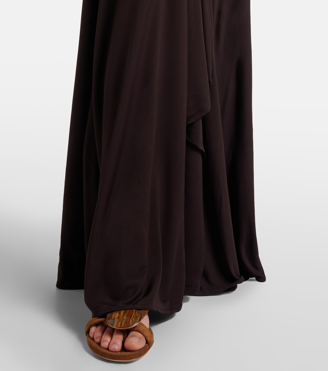 Christopher Esber Stone Pin draped jersey maxi dress