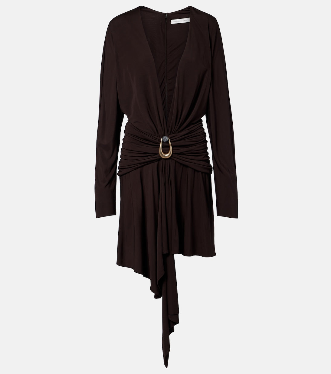 Christopher Esber Stone Pin draped jersey minidress