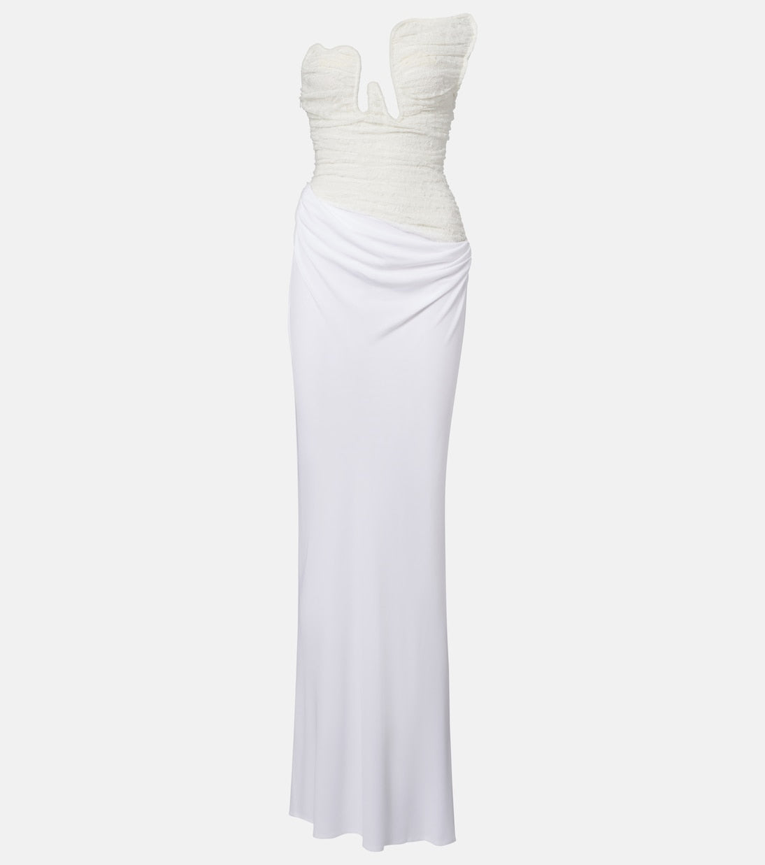 Christopher Esber Salacia ruched lace and jersey gown