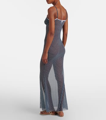 Bananhot Solay Gingham Mesh Maxi Dress