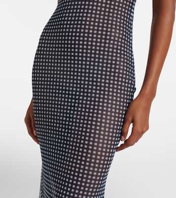 Bananhot Solay Gingham Mesh Maxi Dress