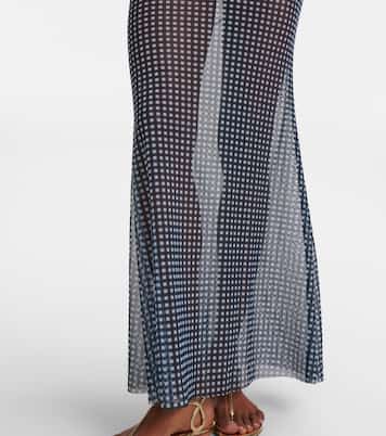 Bananhot Solay Gingham Mesh Maxi Dress