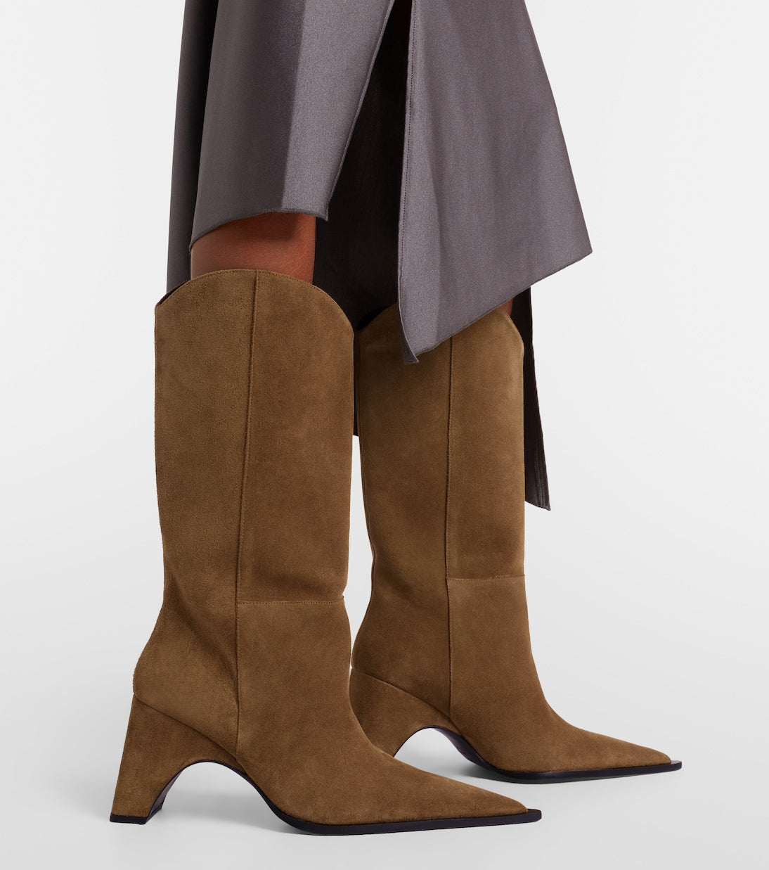 Coperni Cowboy suede knee-high boots