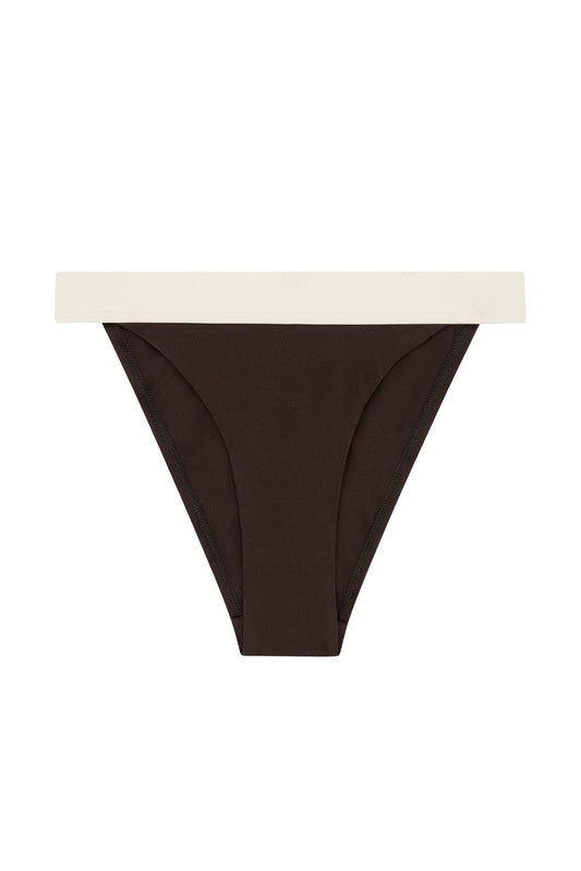 Monday Swimwear SANTORINI BOTTOM - ESPRESSO/IVORY