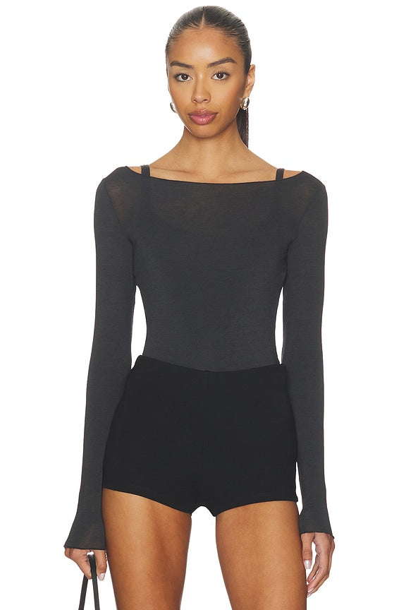 Skims Sheer Modal Long Sleeve Top