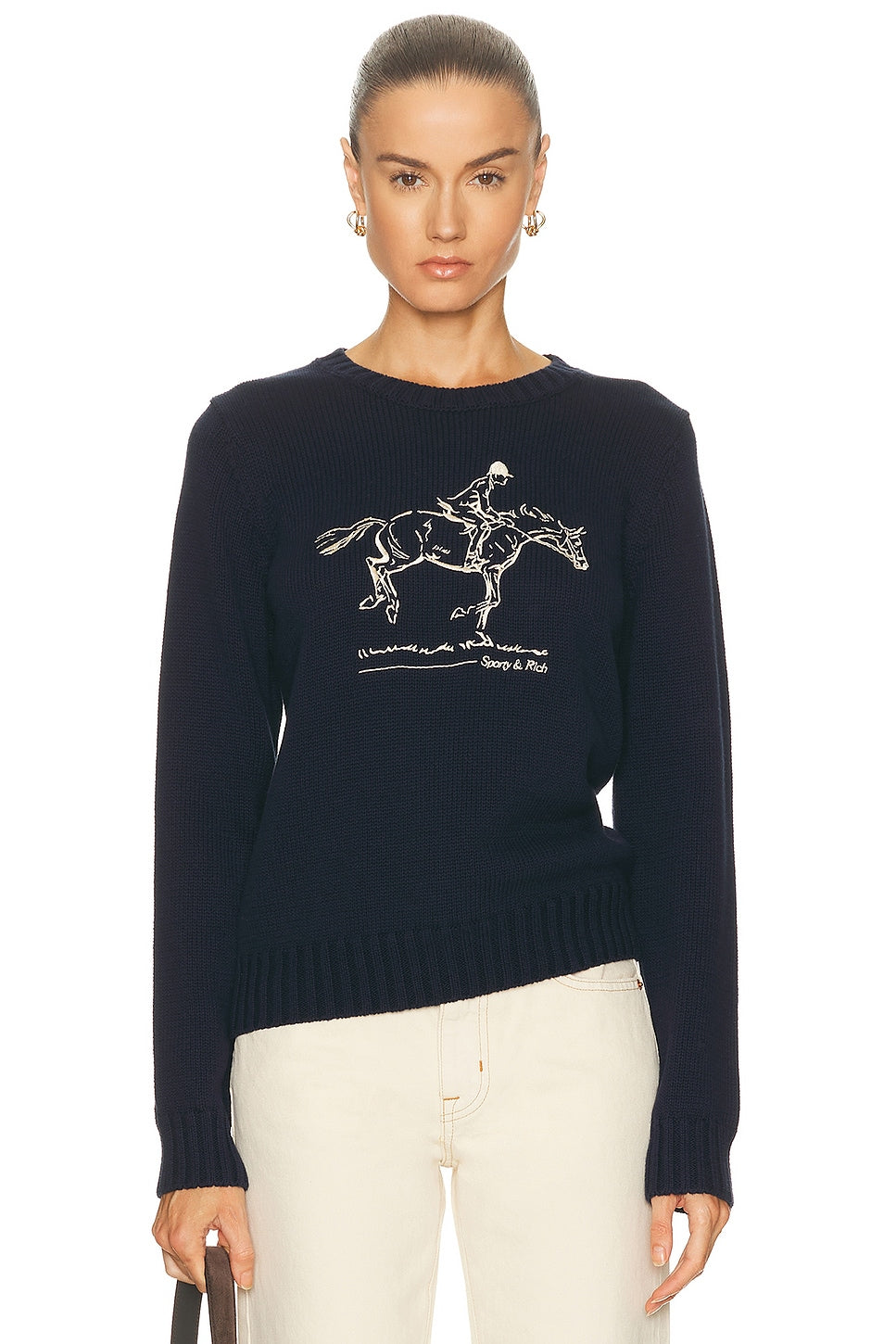 Sporty & Rich Horse Knitted Sweatshirt