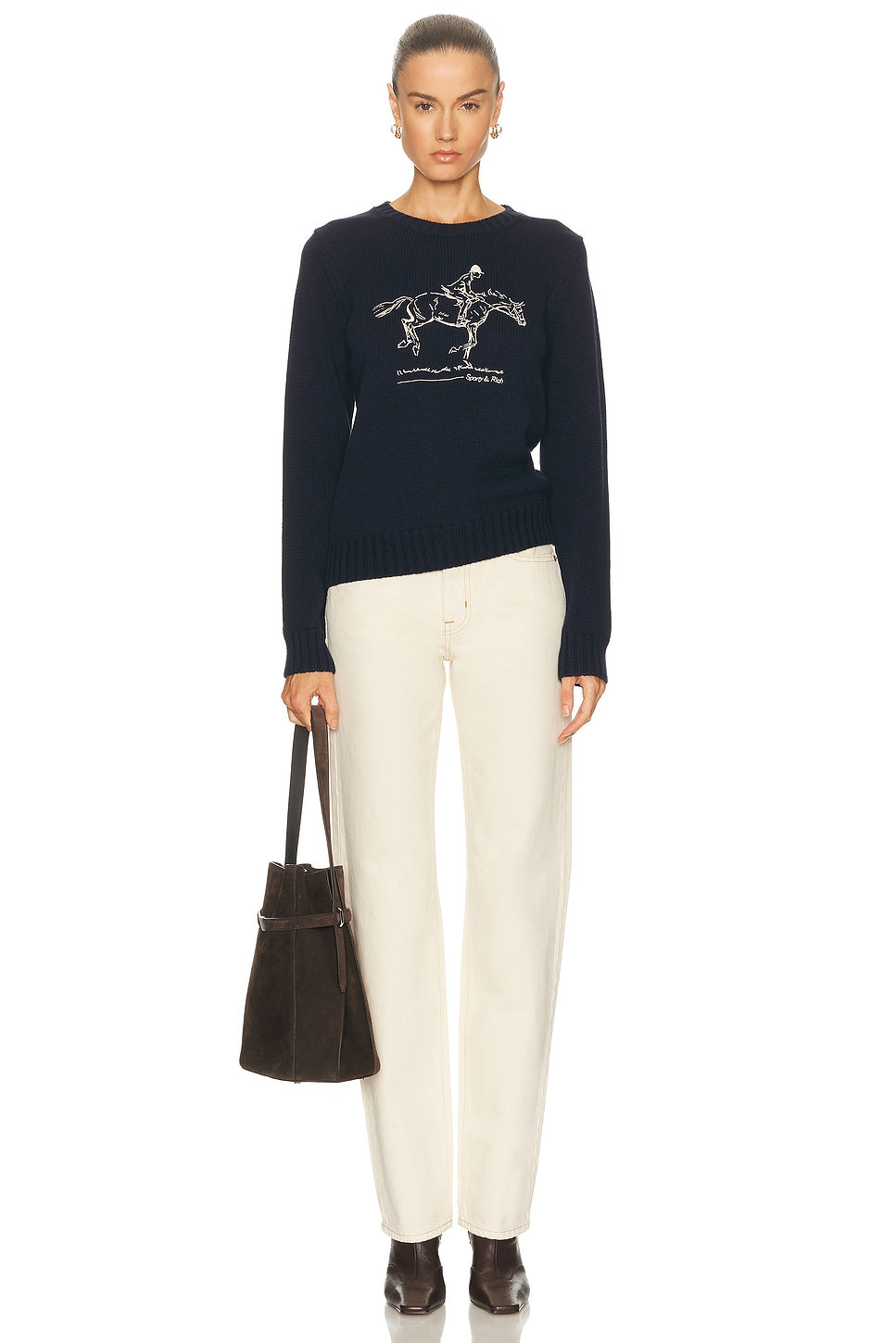 Sporty & Rich Horse Knitted Sweatshirt