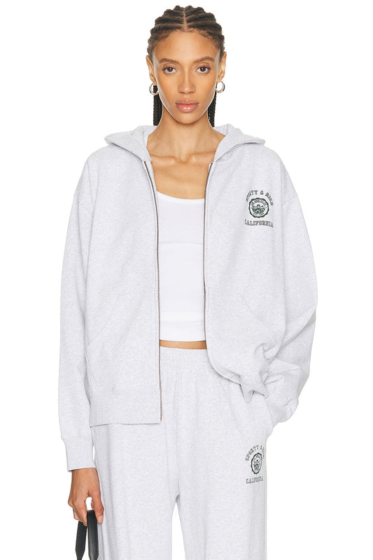 Sporty & Rich California Emblem Zip Hoodie