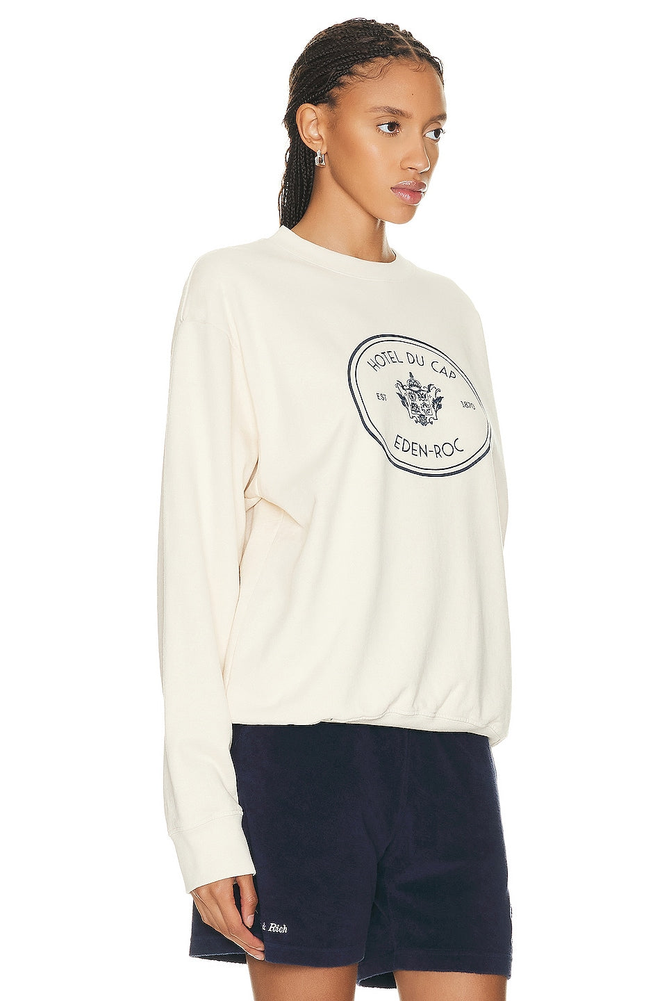 Sporty & Rich X Hotel Du Cap Eden Roc Eden Crest Crewneck Sweater