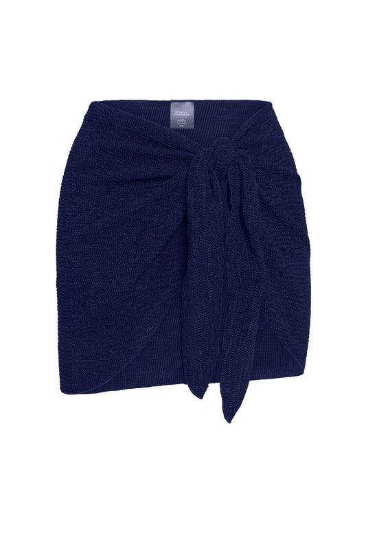 Monday Swimwear ST BARTH'S SKIRT - MIDNIGHT CRINKLE