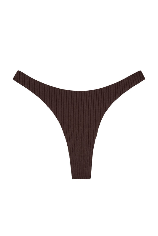 Monday Swimwear TAMARAMA BOTTOM - ESPRESSO WIDE RIB