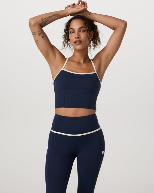 Vuori AllTheFeels Corset Tank Blue Coast