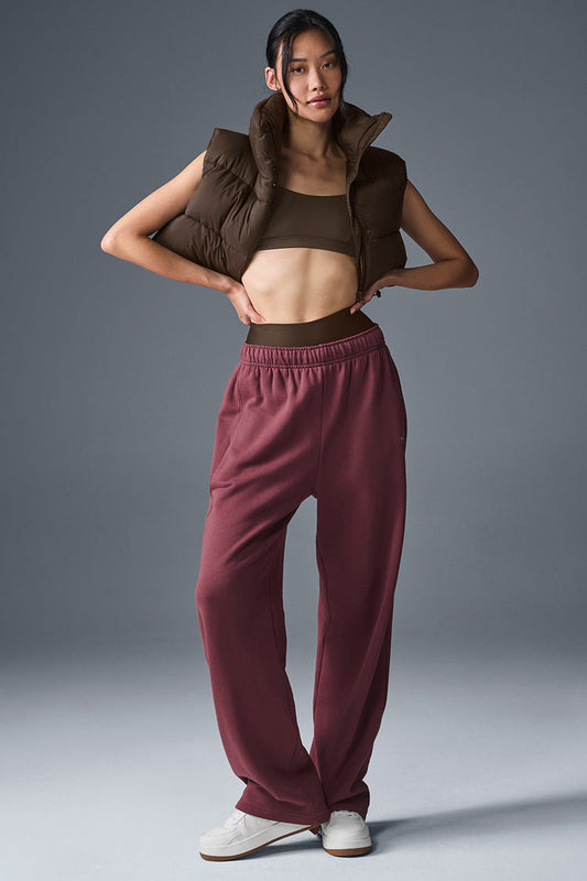 Alo Yoga Cropped Gold Rush Puffer Vest Espresso