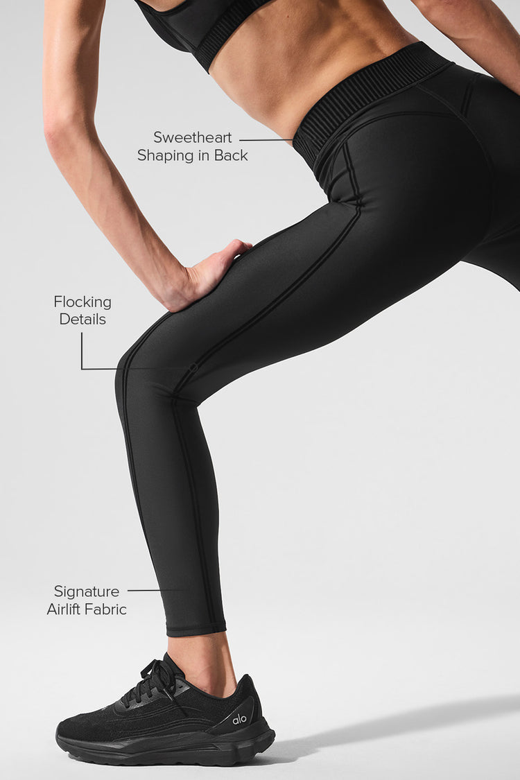Alo Yoga Airlift High-Waist 7/8 Line Up Legging Black