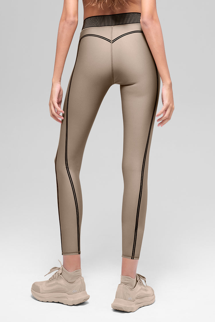 Alo Yoga Airlift High-Waist 7/8 Line Up Legging Gravel