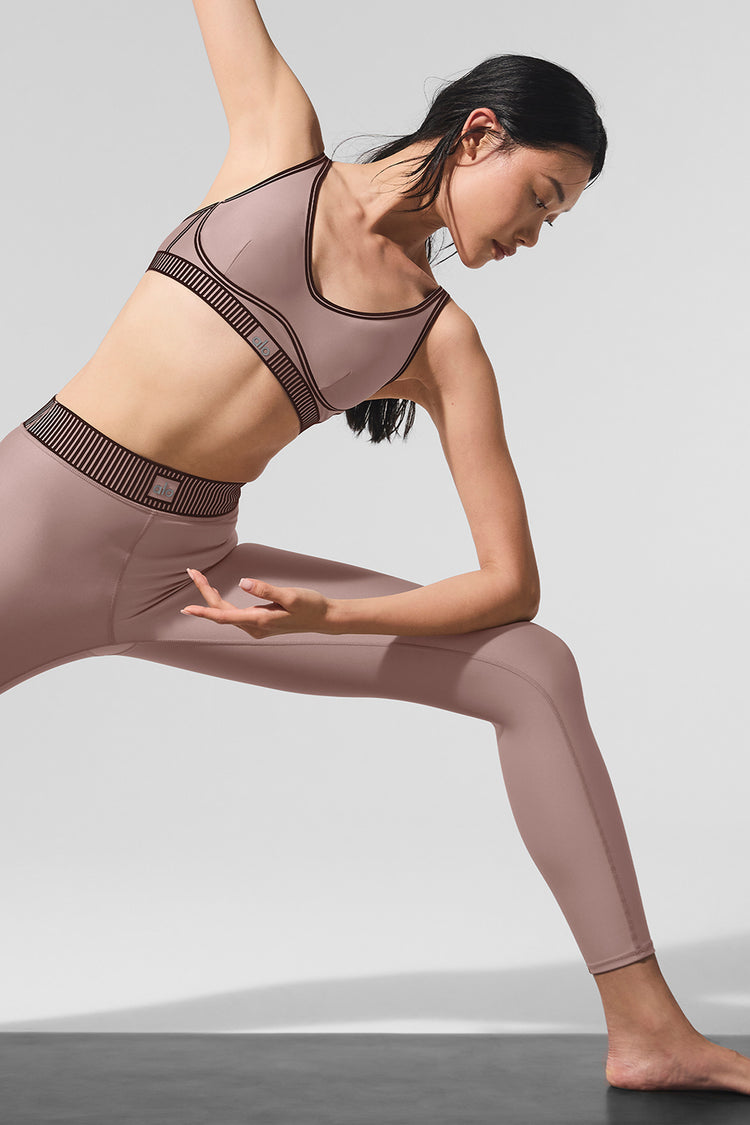 Alo Yoga Airlift Line Up Bra Taupe
