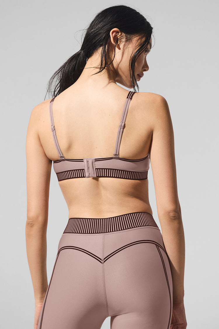 Alo Yoga Airlift Line Up Bra Taupe