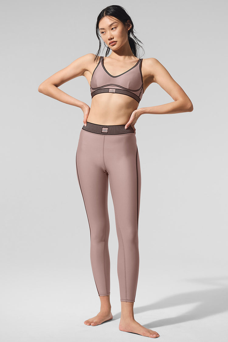 Alo Yoga Airlift Line Up Bra Taupe