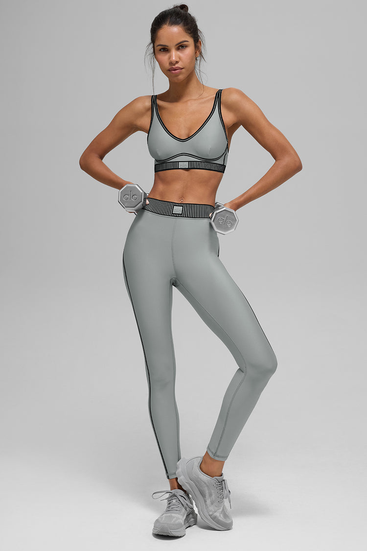 Alo Yoga Airlift Line Up Bra Lunar Grey