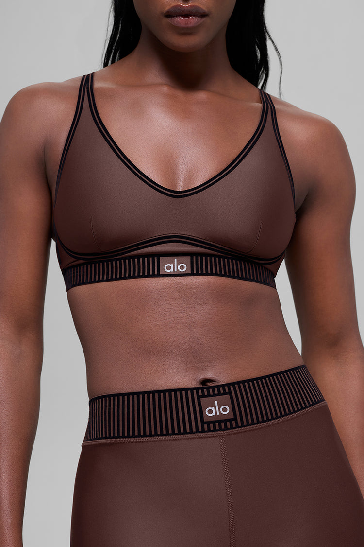 Alo Yoga Airlift Line Up Bra Brownstone