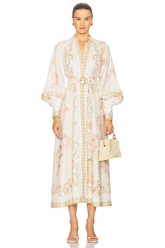 Zimmermann Buttoned Midi Dress