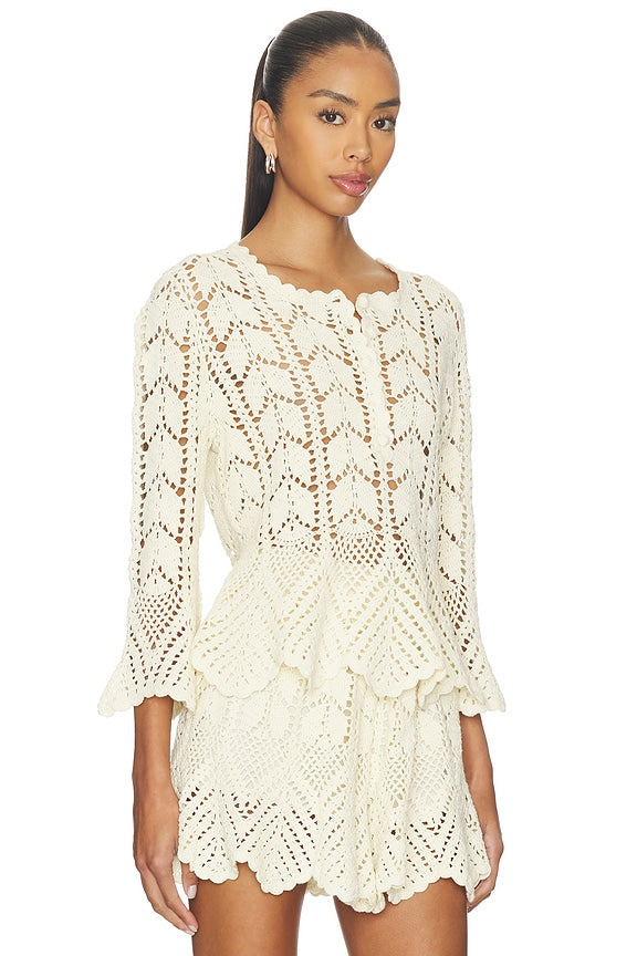 Zimmermann Awaken Lace Crochet Top