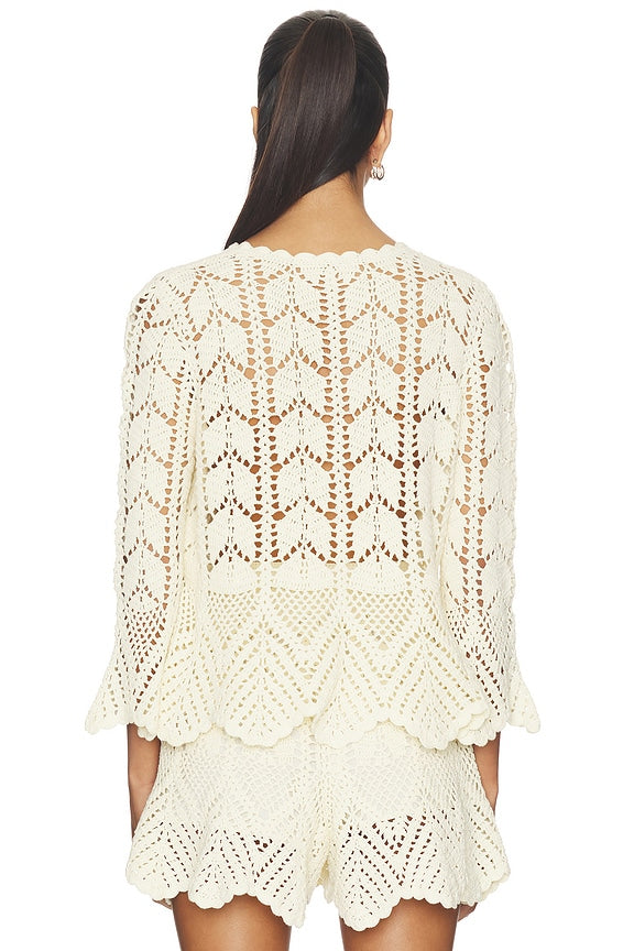 Zimmermann Awaken Lace Crochet Top