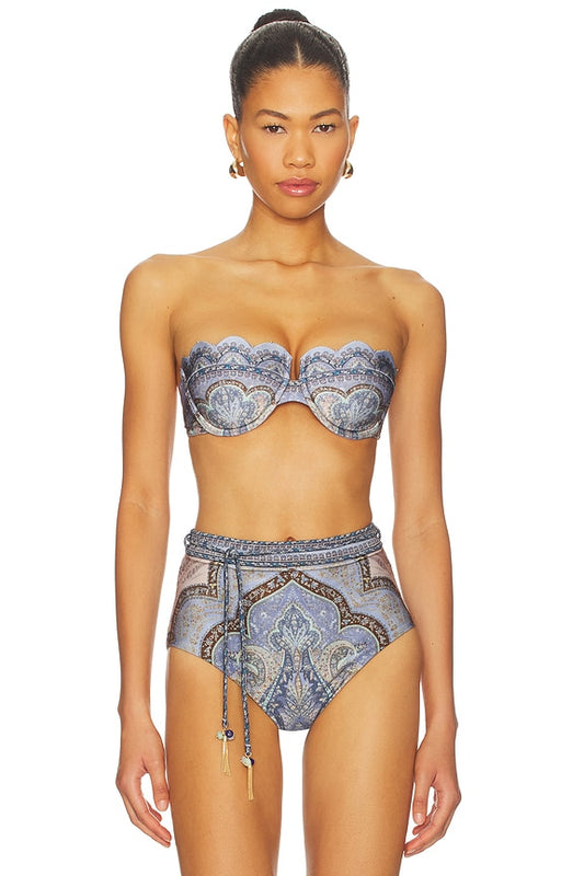 Zimmermann Wanderlust Scallop Balconette Bikini Top