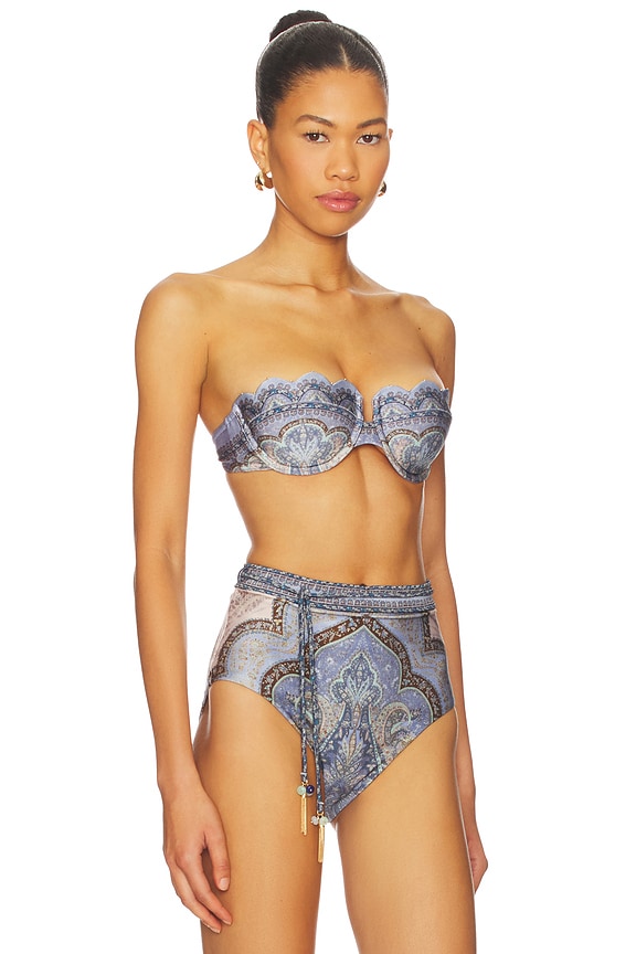 Zimmermann Wanderlust Scallop Balconette Bikini Top