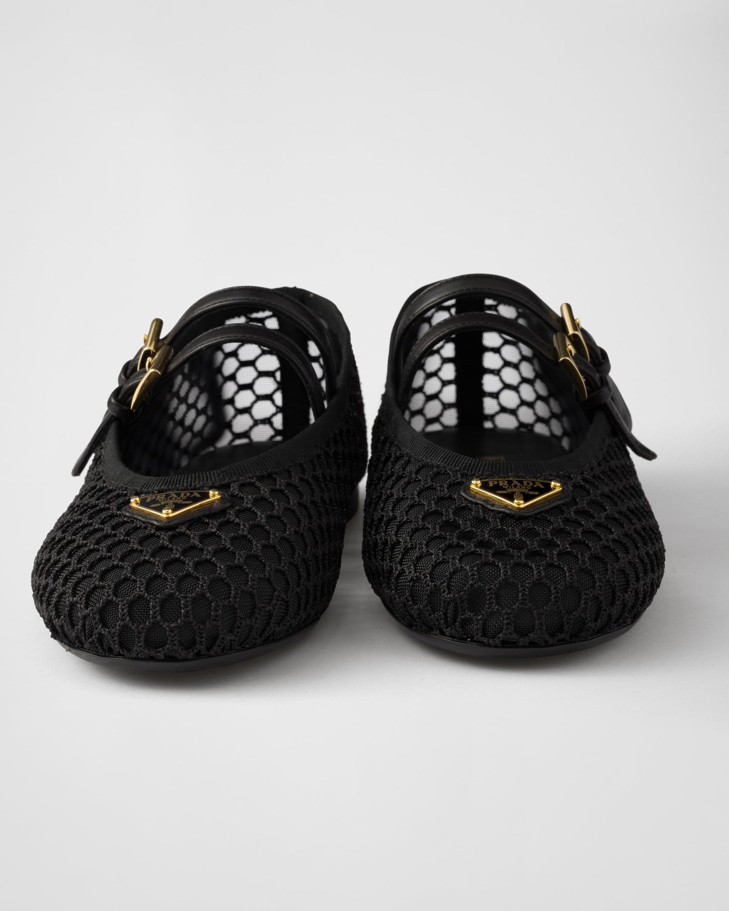 Prada Mesh fabric ballerinas Black