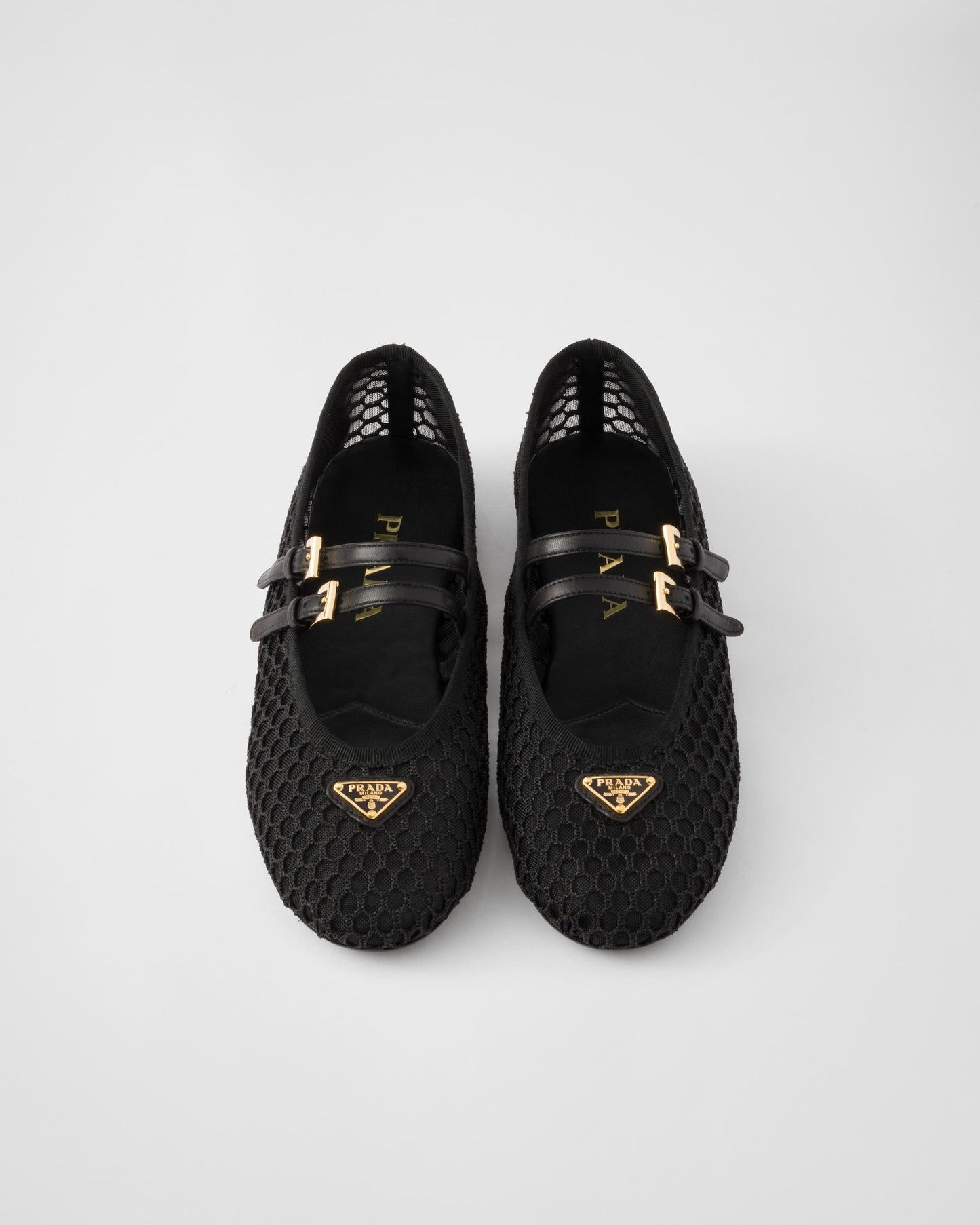 Prada Mesh fabric ballerinas Black