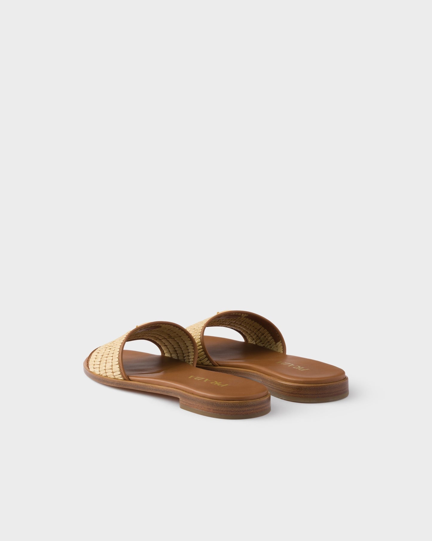 Prada Leather and crochet slides
