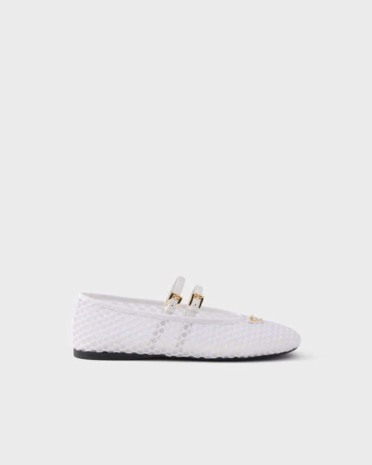 Prada Mesh fabric ballerinas White