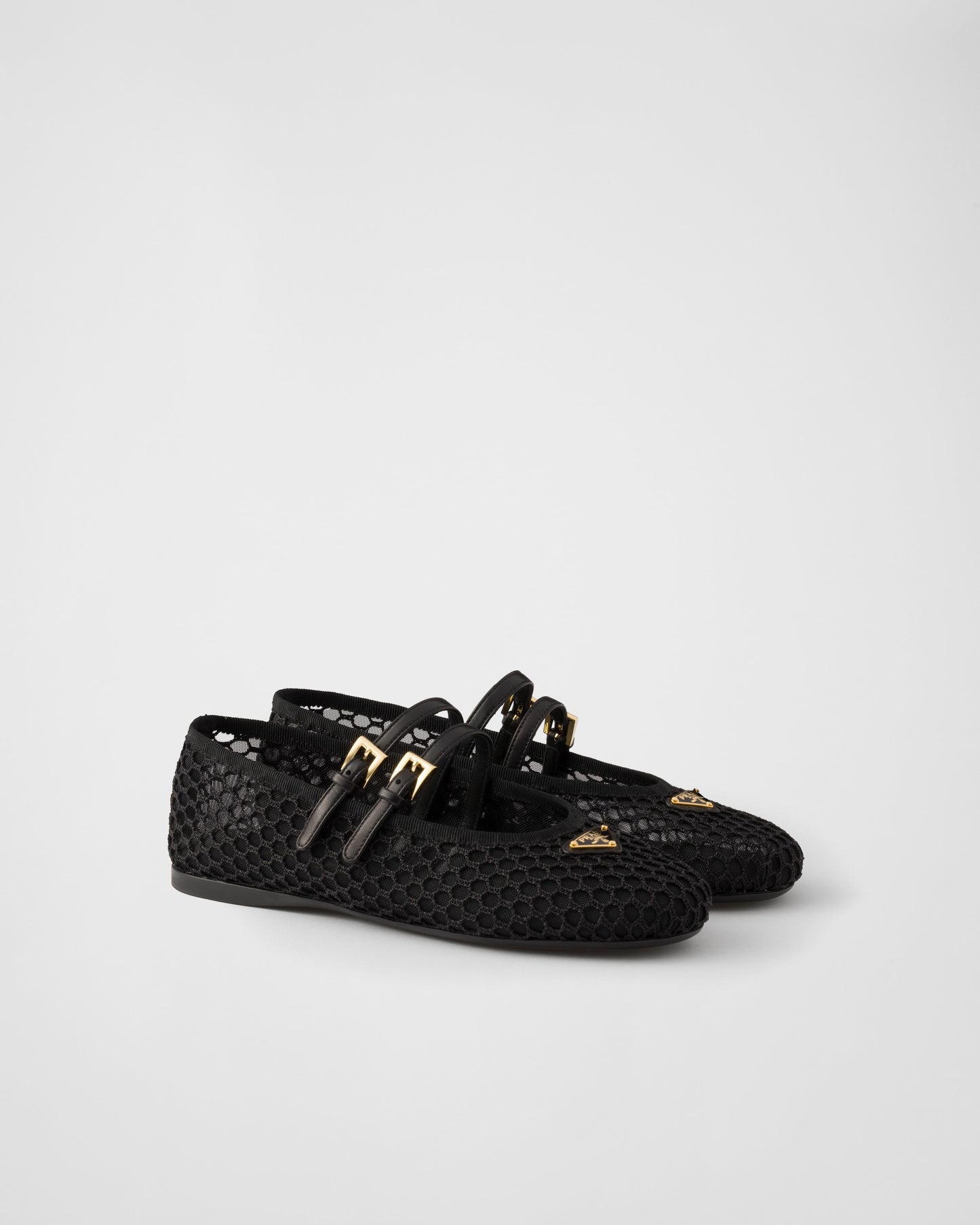 Prada Mesh fabric ballerinas Black